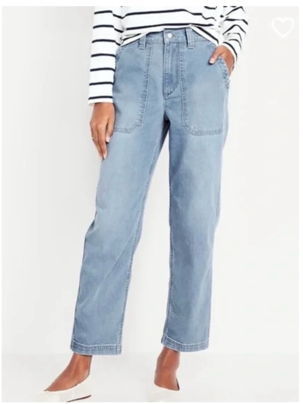 Old Navy High Rise OG Chino Blue Women's Straight-Leg Jeans NWT XXL